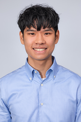 Robert in blue shirt.